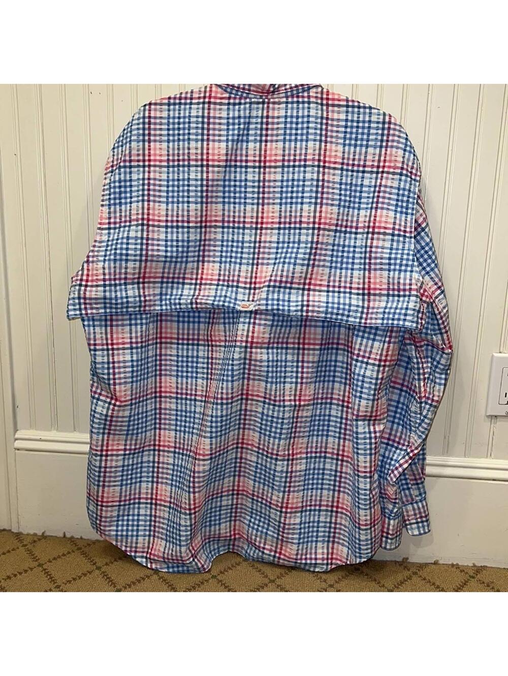 Vineyard Vines seersucker harbor shirt w vented back L - Picture 5 of 12